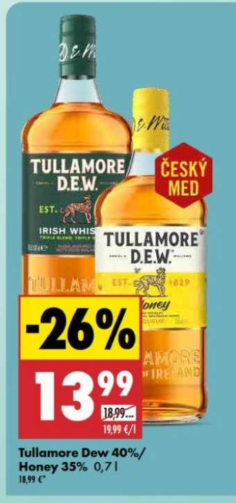 Tullamore Dew 40%/Honey 35% 0,7 l