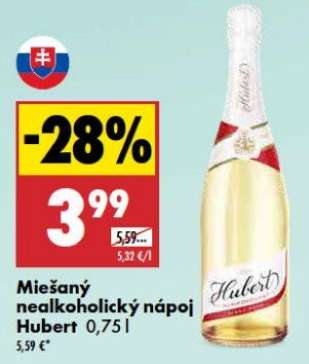 Miešaný nealkoholický nápoj Hubert 0,75 l