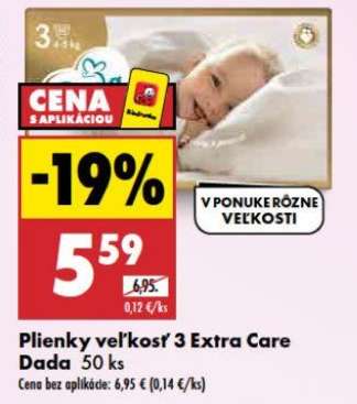 Plienky veľkosť 3 Extra Care Dada 50 ks