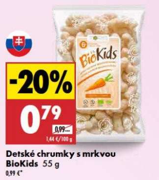Detské chrumky s mrkvou BioKids 55 g