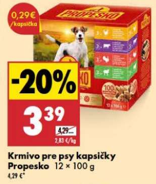 Krmivo pre psy kapsičky Propesko 12 × 100 g