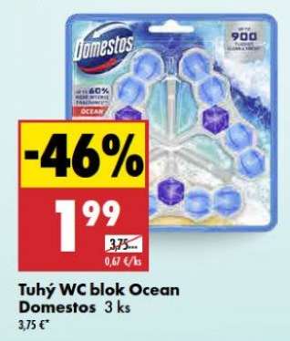 Tuhý WC blok Ocean Domestos 3 ks