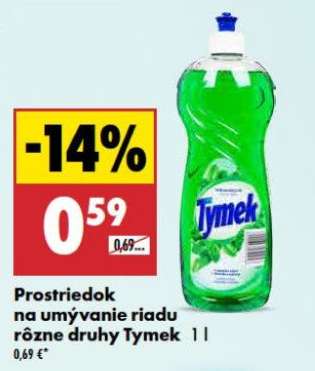 Prostriedok na umývanie riadu rôzne druhy Tymek