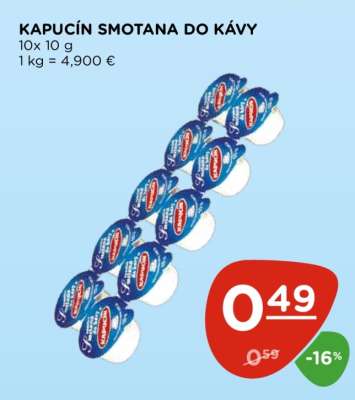 KAPUCÍN SMOTANA DO KÁVY