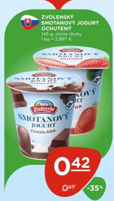 ZVOLENSKÝ SMOTANOVÝ JOGURT OCHUTENÝ