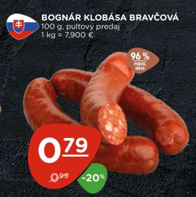 BOGNÁR KLOBÁSA BRAVČOVÁ