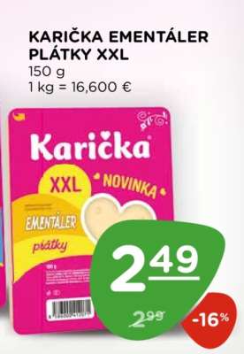Karička Ementáler Plátky XXL