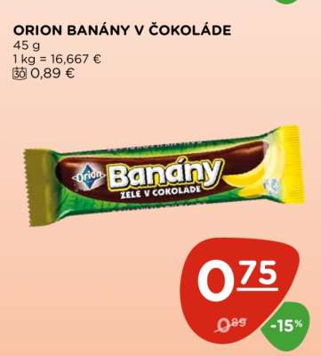 ORION BANÁNY V ČOKOLÁDE