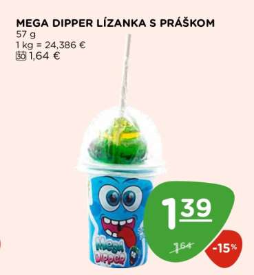 MEGA DIPPER LÍZANKA S PRÁŠKOM