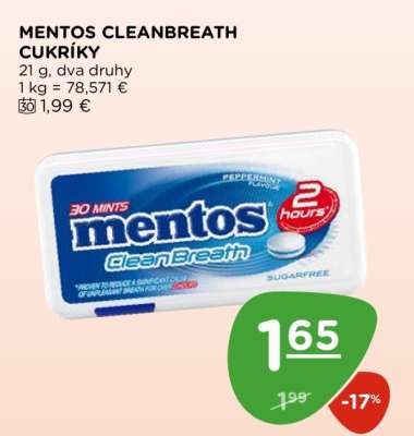 Mentos CleanBreath cukríky