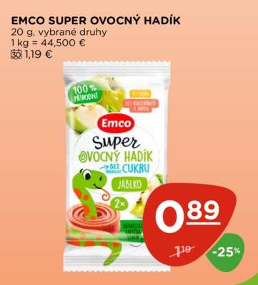 Emco Super ovocný hadík