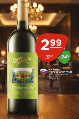 CHATEAU TOPOĽČIANKY Víno