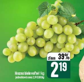 HROZNO BIELE VOĽNÉ 1 kg