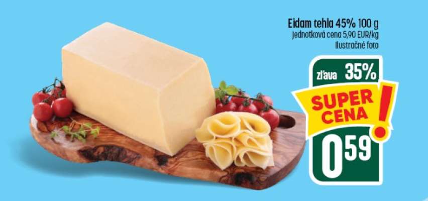 Eidam tehla 45% 100 g