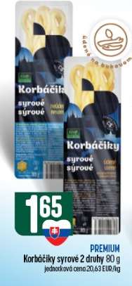 Korbáčiky syrové 2 druhy 80 g