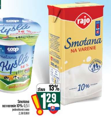Smotana na varenie 10% 0,5 l