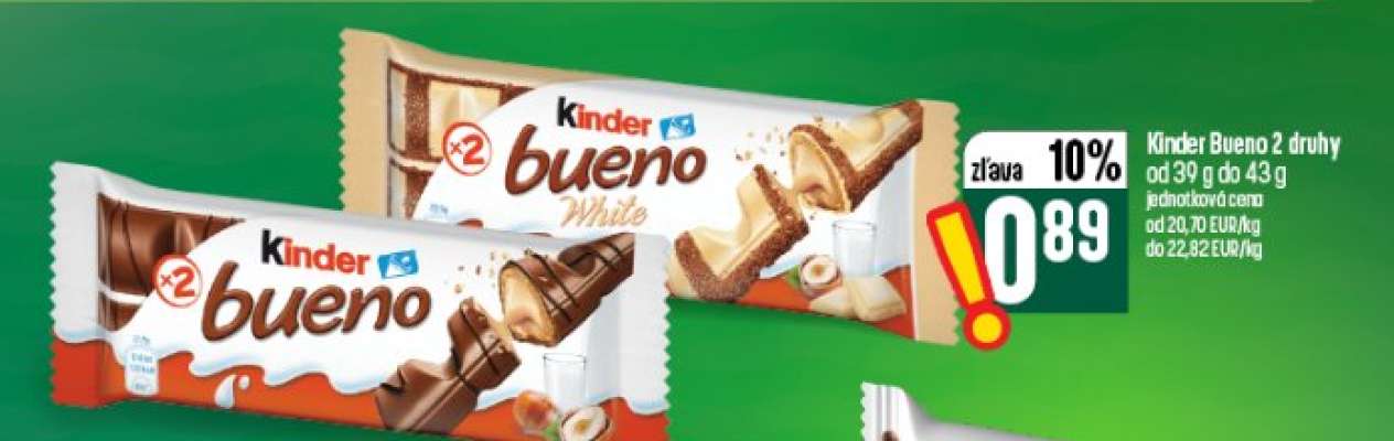 Kinder bueno 2 druhy