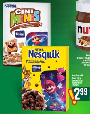 Nestlé cereálie Super Mario