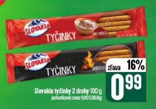 Slovakia tyčinky 2 druhy 100 g