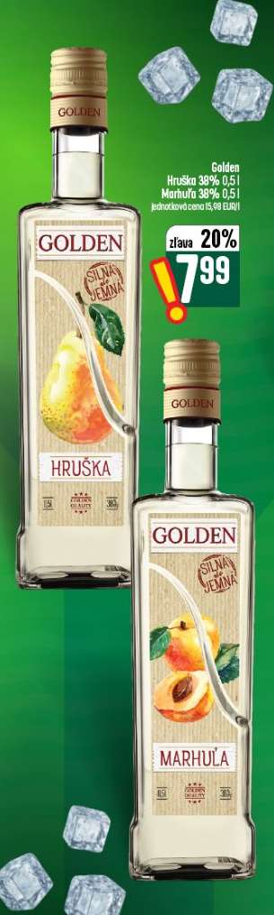 Golden Hruška 38% 0,5 l