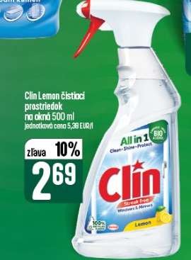 Clin Lemon čistiaci prostriedok na okná 500 ml