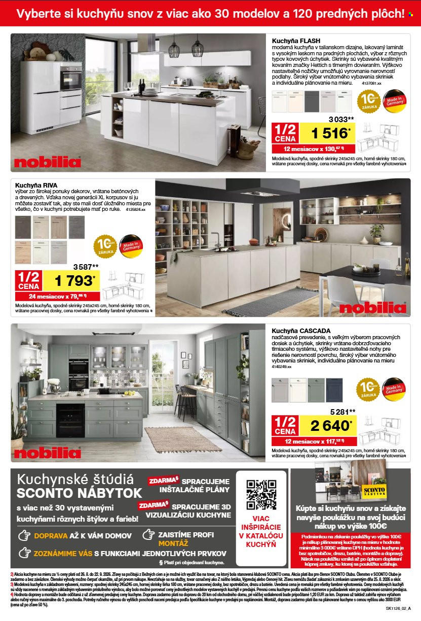 Leták Sconto nábytok - 26.8.2026 - 22.9.2026. Strana 2