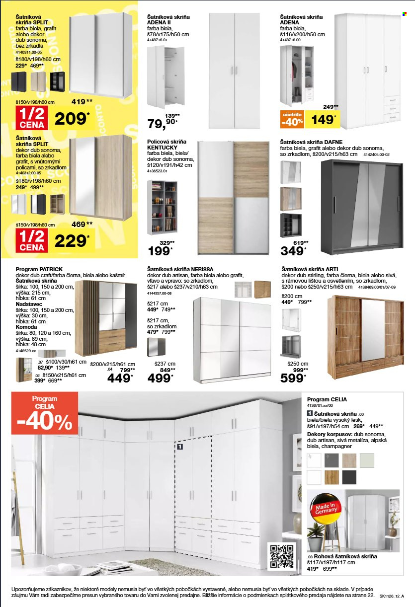 Leták Sconto nábytok - 26.8.2026 - 22.9.2026. Strana 12