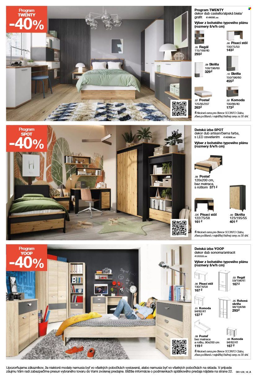 Leták Sconto nábytok - 26.8.2026 - 22.9.2026. Strana 16