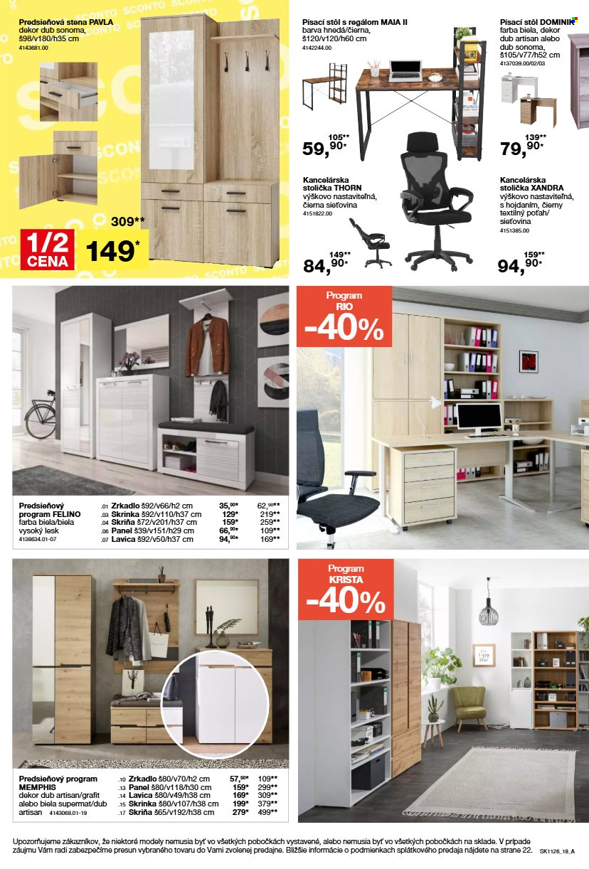 Leták Sconto nábytok - 26.8.2026 - 22.9.2026. Strana 18