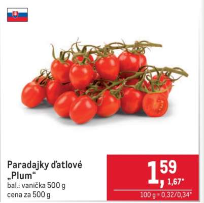 Paradajky datľové „plum“