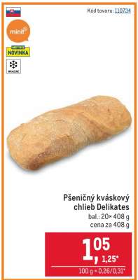 Pšeničný kváskový chlieb Delikates