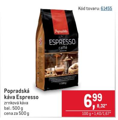 Popradská káva Espresso