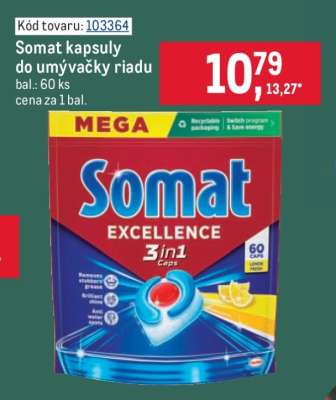 Somat kapsuly do umývačky riadu
