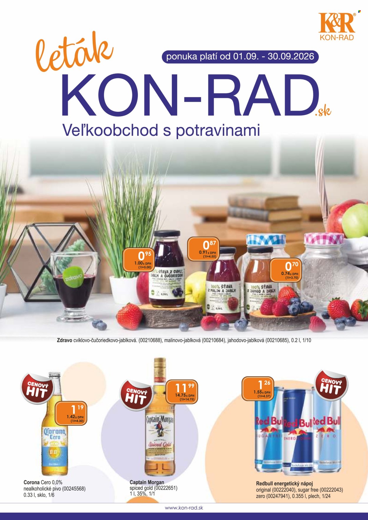 Leták KON-RAD - 1.9.2026 - 30.9.2026. Strana 1