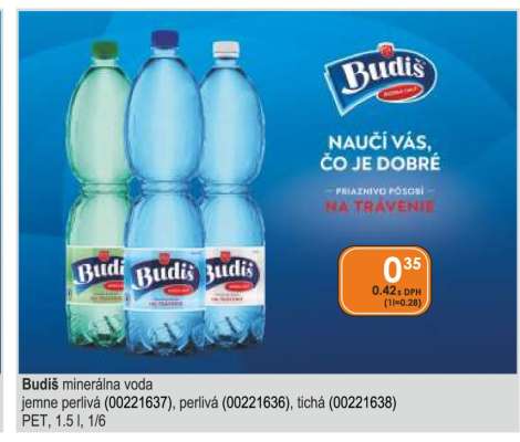 BUDIŠ Minerálna voda