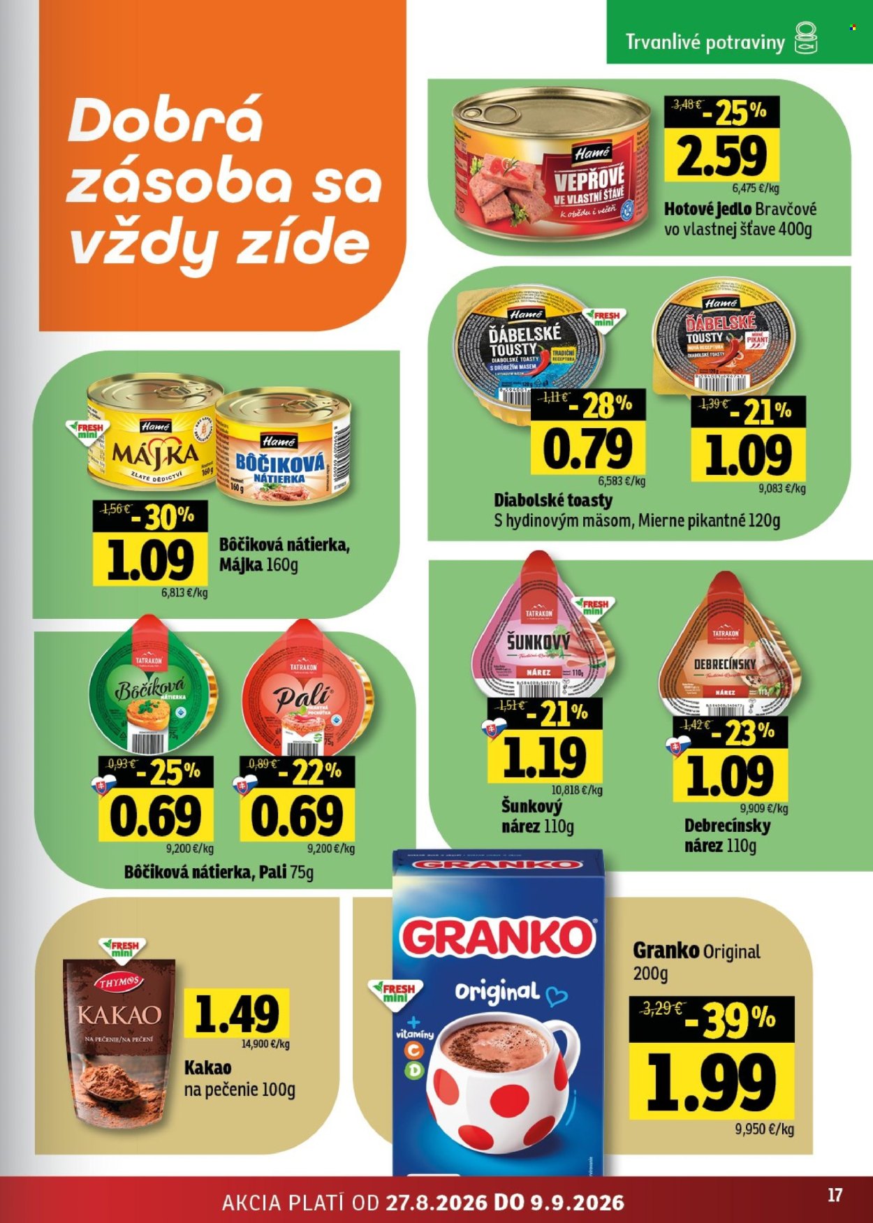 Leták FRESH - 27.8.2026 - 9.9.2026. Strana 17