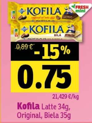 Kofila Latte 34g, Original, Biela 35g
