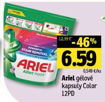 Ariel gelové kapsuly Color 12PD