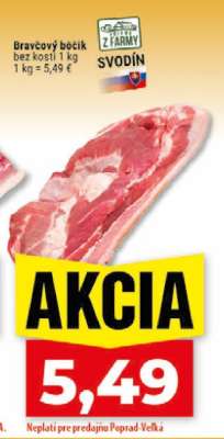 Bravčový bôčik bez kosti