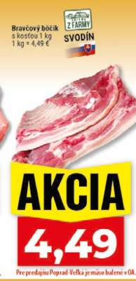 Bravčový bôčik s kosťou