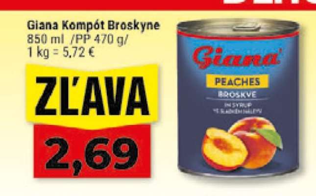Giana Kompót Broskyne