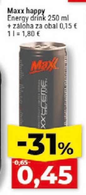 Maxx happy energy drink 250 ml