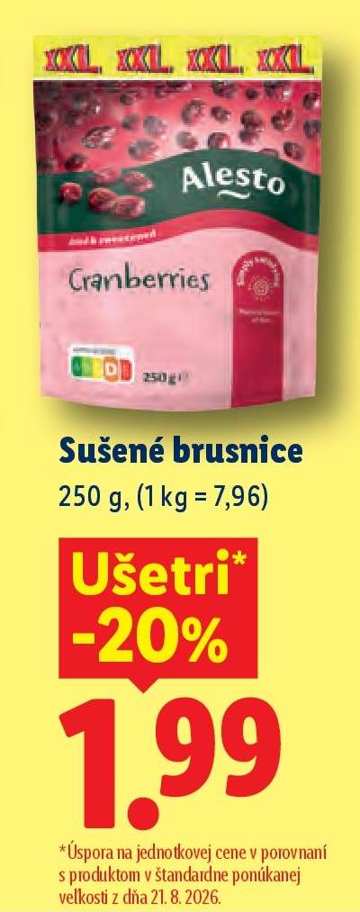 Sušené brusnice