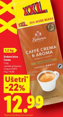 Zrnková káva Crema
