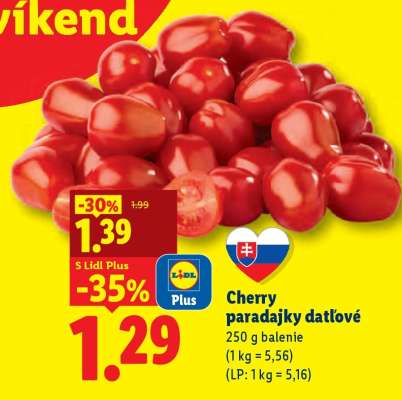 Cherry paradajky datľové