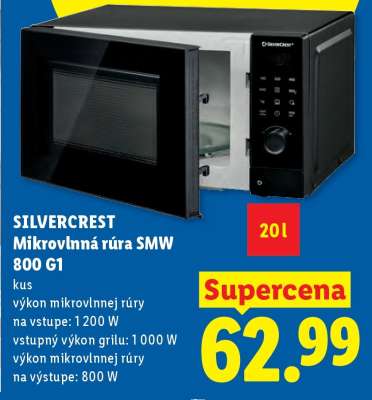 SILVERCREST Mikrovlnná rúra SMW 800 G1