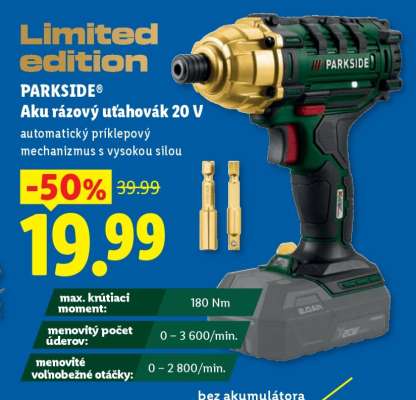 PARKSIDE® Aku rázový uťahovák 20 V