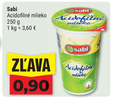 Sabi Acidofilné mlieko