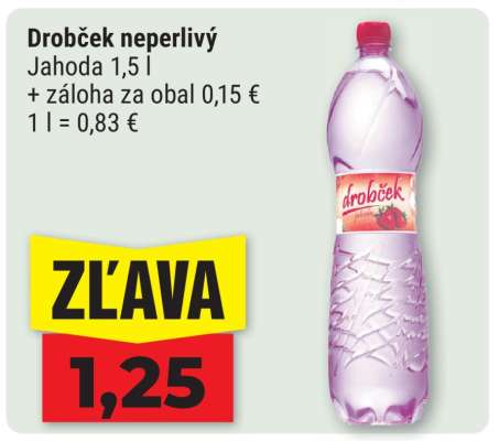 Drobček neperlivý Jahoda 1,5 l