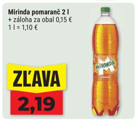 Mirinda pomaranč 2 l